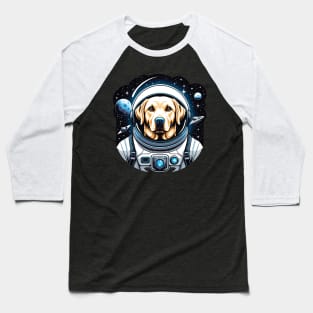 Astronaut Labrador in Space Baseball T-Shirt